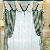欧式高档美式雪尼尔窗帘成品样品处理套含帘头窗帘样板亏本清仓