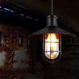 北欧loft复古铁艺工业风小铁笼灯罩酒吧台阳台过道咖啡厅仓库吊灯