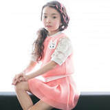 现货韩国正品代购童装2016夏款女童儿童中大童网眼棒球服短裙套装