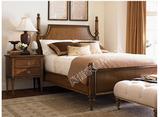 包邮实木双人床1.5 1.8米实木床美式乡村原木婚床红橡床直销特价