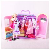 乐吉儿梦幻衣柜衣橱巴比套装可儿公主女孩洋娃娃换装玩具生日礼物