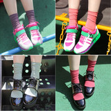 任选3双包邮韩国可爱堆堆袜复古中筒袜 短靴袜 糖果色短袜子女