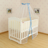 低婴儿床儿童床BB床蒙古包式落地蚊帐带支架易固定可调节高