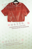 专柜正品意大利IMPERIAL香港代购红色春款短装皮衣外套