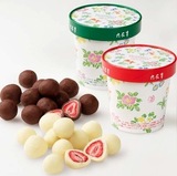 现货 日本 北海道六花亭草莓夹心黑可可+ 草莓夹心白巧克力