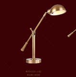 美式复古纯铜灯体灯台灯现代美式休闲书桌客厅卧室纯铜台灯