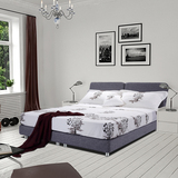 慕思简爱床架简约现代小户型布艺床软床可拆洗双人床1.8米实木床