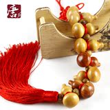 FHTH天然桃木小葫芦挂件纳福 特色中国传统手工艺小礼品 家居挂件
