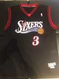 国内现货 NBA 篮球服 费城76人队3号艾弗森球衣 复古黑色 A46381
