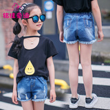 2016新款儿童装女装夏装薄款韩版女童牛仔裤子女孩女大童夏季短裤