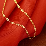 意大利18k彩金三四六编织项链au750黄白玫瑰金三色金项链