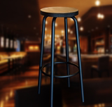 美式酒吧椅子实木家用奶茶店简约高脚长吧台桌椅靠背吧凳组合0