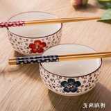 日式手彩热卖陶瓷碗筷套装礼品碗家和富贵礼盒套碗米饭碗创意家用