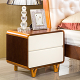 简约现代时尚新中式实木床头柜储物收纳床边柜原木色宜家具小柜子