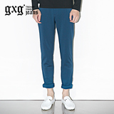 gxg．jeans[特惠]男装秋男士水洗修身蓝色小脚休闲裤#33602212