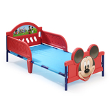 迪士尼儿童床带护栏单人床HDPE塑料环保幼儿午休床男女童3D拼接