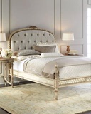 特价美式乡村实木床法式做旧雕花床布艺软包床新古典双人床欧式床