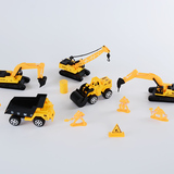 挖掘机挖土机回力铲车 现代迷你仿真儿童2岁工程车玩具套装组合
