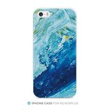 蓝色水彩油画艺术文艺苹果6 iphone6 plus原创手机壳套全包软壳