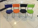 厂家直销不锈钢餐椅快餐椅彩色椅子麻将椅高品质外贸原单会议椅