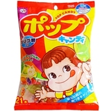 日本原装进口零食品不二家绿茶多酚护齿果汁棒棒糖21支入127g