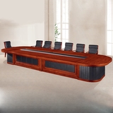 大型会议长桌 培训桌办公家具简约现代会议桌 油漆贴实木皮办公桌
