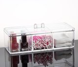亚加丽加 透明盒 化妆棉盒化妆品收纳盒 创意桌面整理塑料储物盒