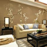 新现代中式古典花鸟大型壁画卧室客厅沙发背景墙布壁纸环保无纺布