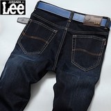 jussara Lee男士牛仔裤男直筒修身长裤秋季韩版青年品牌中腰长裤