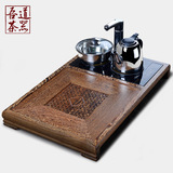 正品鸡翅木茶盘四合一茶具套装 电磁炉黑檀方形茶台实木制特价