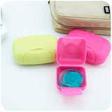 时尚洁面皂手工皂 日用韩国创意带盖 塑料香皂盒旅行 日本多功能
