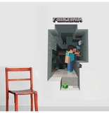 墙贴我的世界游戏周边 Minecraft可移除贴纸卧室儿童房装饰3D立体