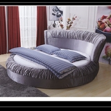 圆床布艺床欧式床软体床双人床可拆洗现代简约现代婚床圆形床选色