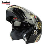 包邮 正品坦克头盔 摩托车头盔 揭面盔 双镜片 全盔 冬盔V210头盔