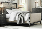 欧式美式复古仿古做旧高背软床北欧风格实木单人双人床别墅卧室床
