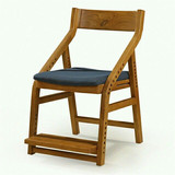儿童成长椅纯实木水曲柳木纹可调档升降组装学生椅多功能靠背椅餐