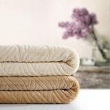 包邮美式加厚休闲复合毛毯 双面纯色床褥多功能盖毯 冬季保暖床单