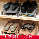 创意鞋架日本进口鞋架简易鞋子塑料收纳整理架鞋双倍收纳架3个装