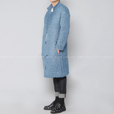 韩国东大门代购男装秋冬季韩版纯色羊毛针织外套男开衫加厚中长款