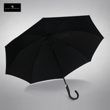 英国NR男士商务伞自动雨伞长柄超大创意弯柄伞户外定制logo广告伞