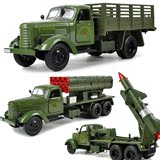 热卖导弹发射车模型儿童玩具火箭炮合金解放卡车军车北京212吉普