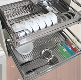 fb橱柜厨房加力型 不锈钢吊柜升降阻尼拉篮 上柜双缓冲升降机