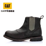 【清仓】cat 男鞋户外休闲低靴高帮套脚真皮复古骑士靴P717856