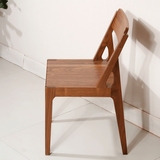简约白橡木榉木黑胡桃木纯实木餐椅子电脑椅办公椅靠背椅无扶手