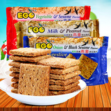 马来西亚进口零食品 EGO牛奶花生燕麦消化饼干240g/袋 办公室休闲