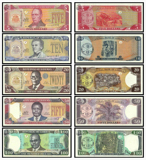 特价！利比里亚5,10,20,50,100元 2003-11年版 (5枚大全套)