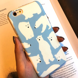 iphone6s北极熊手机壳苹果6plus壳保护套硅胶全包磨砂手机壳原创