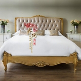 新款美式乡村实木床 欧式卧室婚床公主床新古典1.8米双人床雕花床