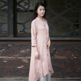 初蝉原创设计春夏中国风中式女装唐装棉麻茶人服改良汉服上衣衬衫