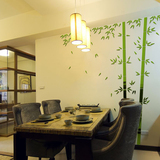 创意大型客厅沙发电视背景墙装饰墙贴树亚克力立体竹子墙贴画风景